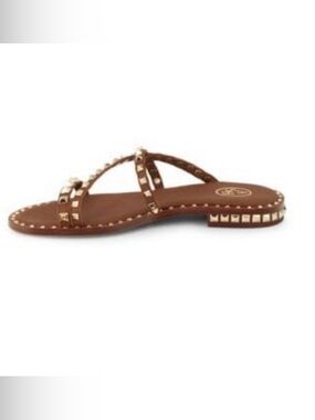 Ash Peace Gold Studded Leather Sandals
